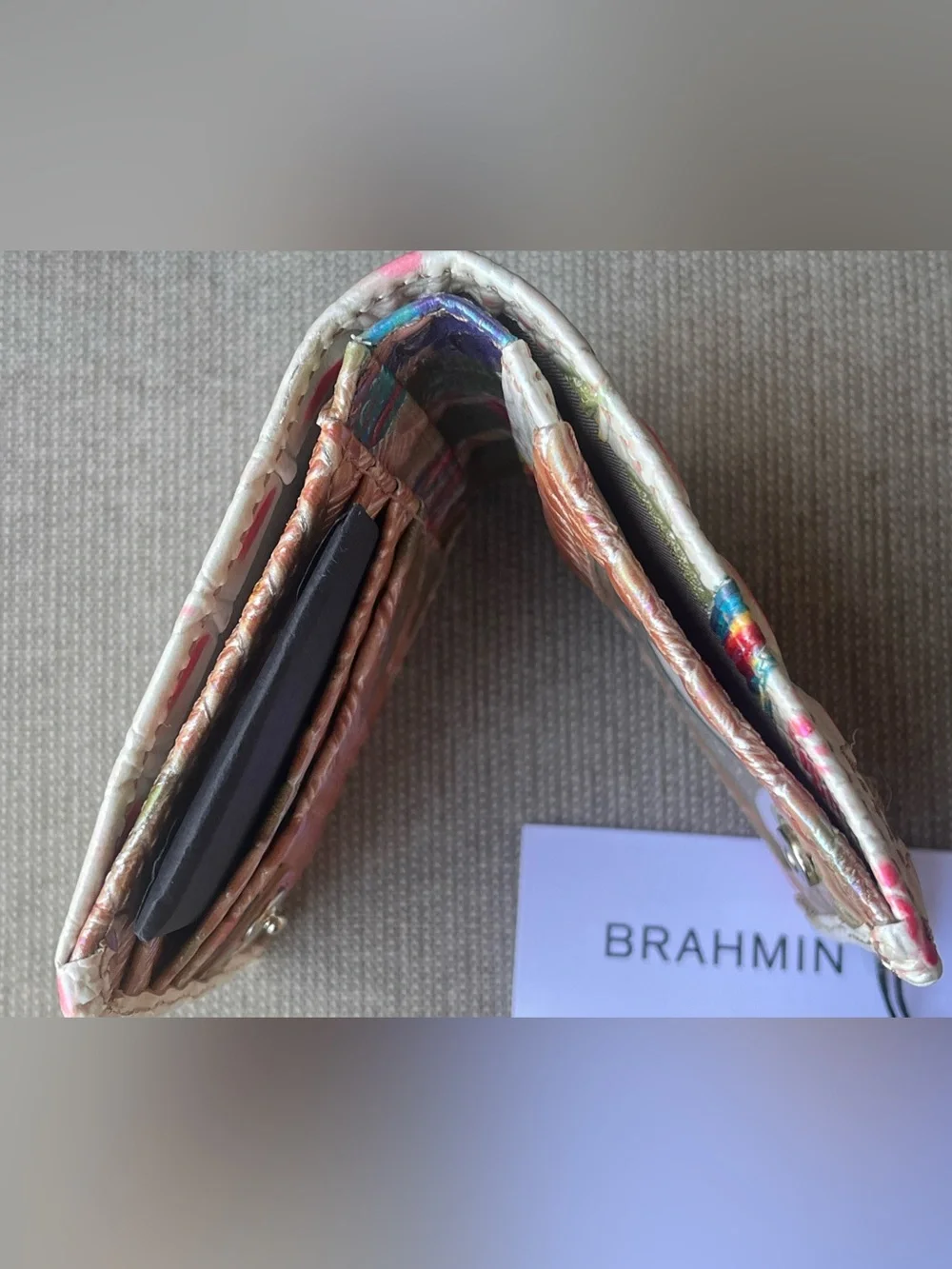 NWT Brahmin Set in DESERT BLOOM PARTON Jane Wallet